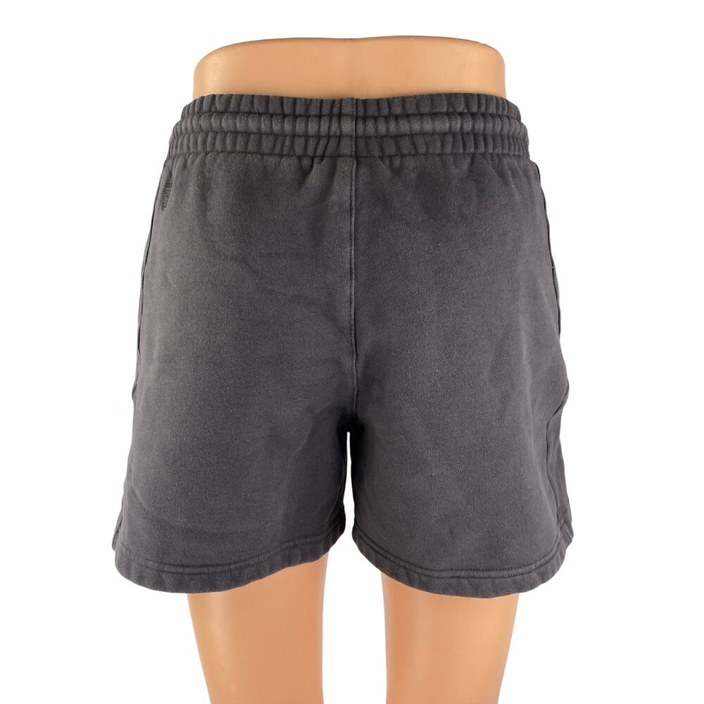 Aritzia TNA Gray Fleece Mid Rise Drawstring Casual Athletic Sweat Shorts Size XS - Picture 2 of 4